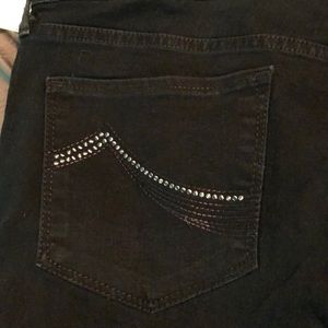 Dark wash skinny jeans